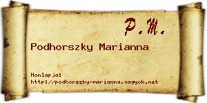 Podhorszky Marianna névjegykártya