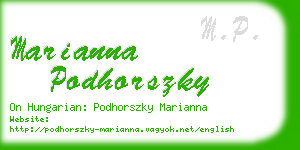 marianna podhorszky business card